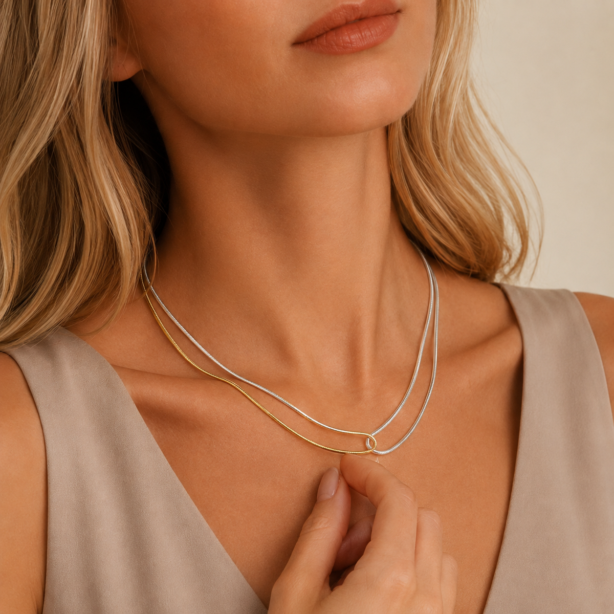 Layered Snake Chain Necklace